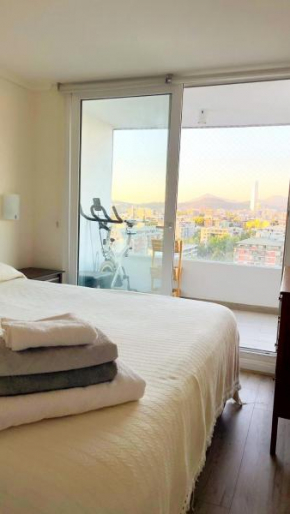 Moderno depa con terraza y vista en Ñuñoa